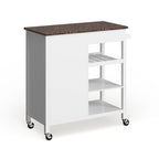 Porch & Den Ringsby Wooden 3-shelf Kitchen Cart