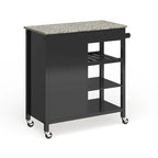 Porch & Den Ringsby Wooden 3-shelf Kitchen Cart