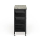 Porch & Den Ringsby Wooden 3-shelf Kitchen Cart