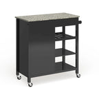 Porch & Den Ringsby Wooden 3-shelf Kitchen Cart