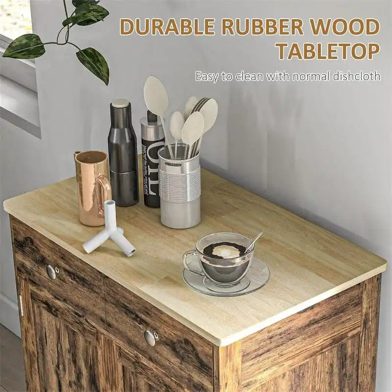 Sideboard Buffet CabinetKitchen Storage Cabinet - 15.75D x 26.75W x 33.5H