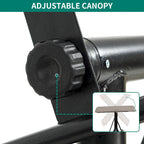 3 Person Metal Porch Swing with Canopy