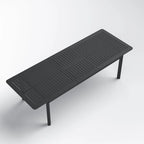 DESwan 108 in. x 39 in. Extendable Rectangular Aluminum Outdoor Dining Table