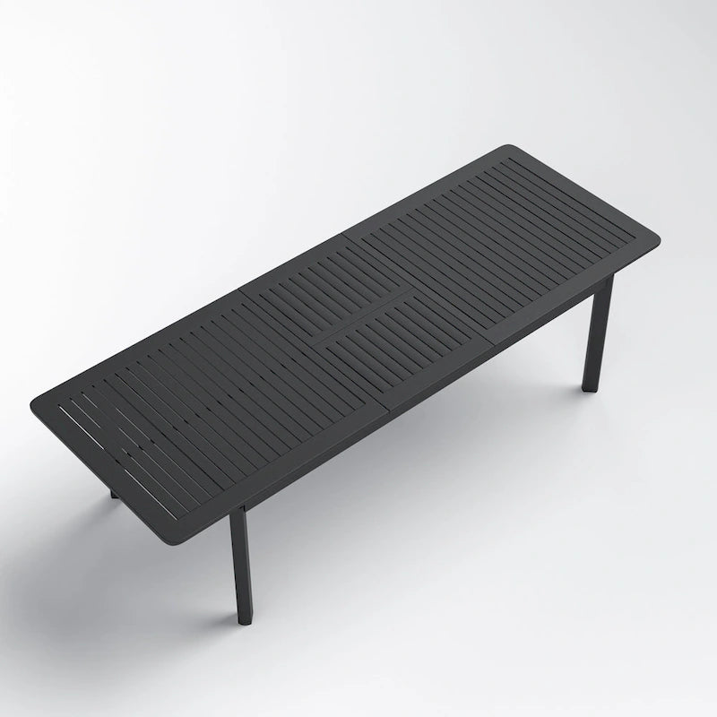 DESwan 108 in. x 39 in. Extendable Rectangular Aluminum Outdoor Dining Table