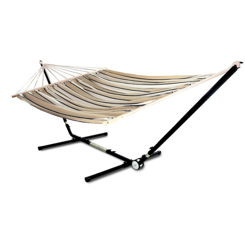 Hammaka Adjust To Fit Stand with Woven Hammock With Spreader Bar Combo