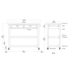 Firebranch Wire-brush Kitchen Cart