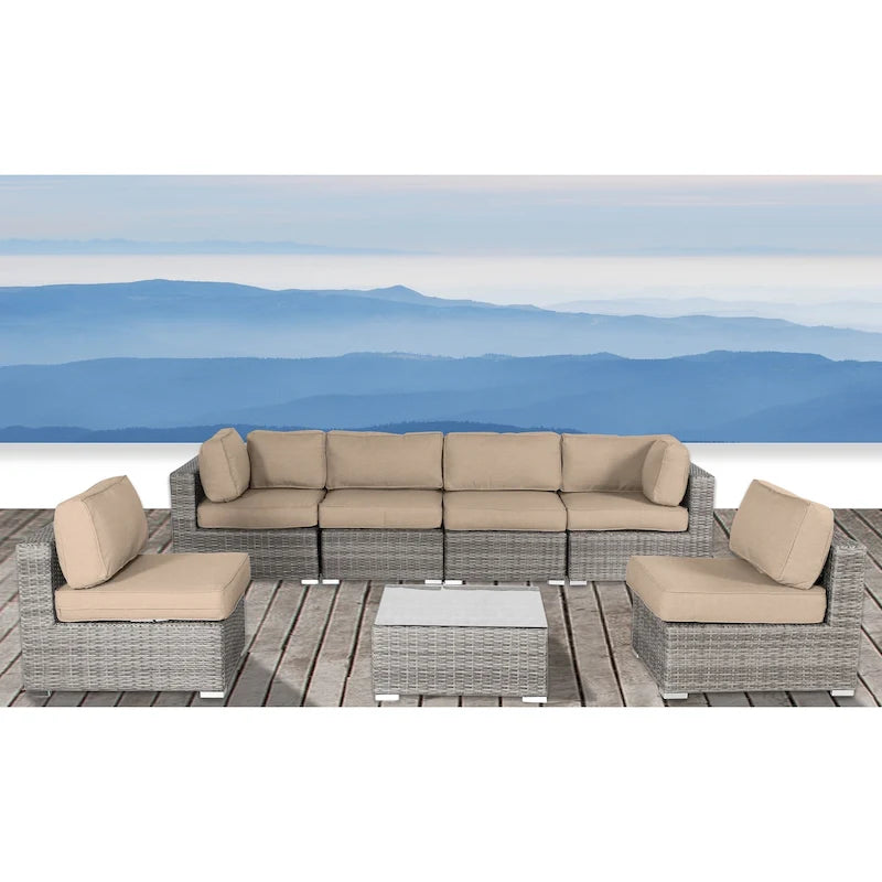 LSI Verona Wicker 7-piece Conversation Group with Cushion