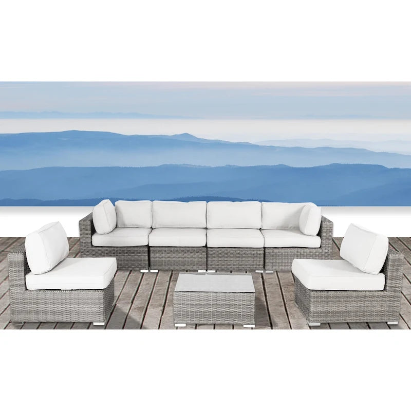 LSI Verona Wicker 7-piece Conversation Group with Cushion