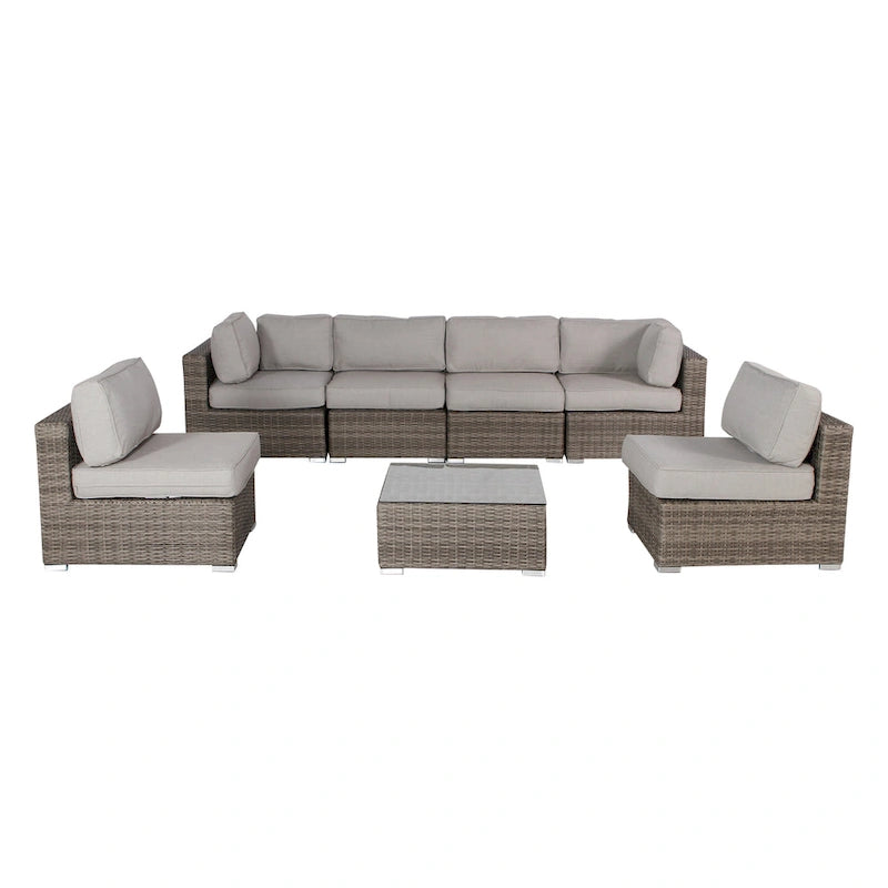 LSI Verona Wicker 7-piece Conversation Group with Cushion