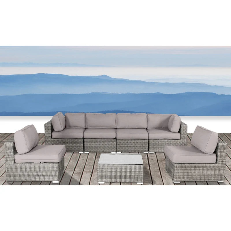 LSI Verona Wicker 7-piece Conversation Group with Cushion