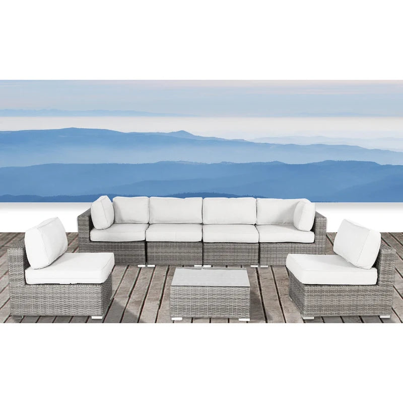 LSI Verona Wicker 7-piece Conversation Group with Cushion
