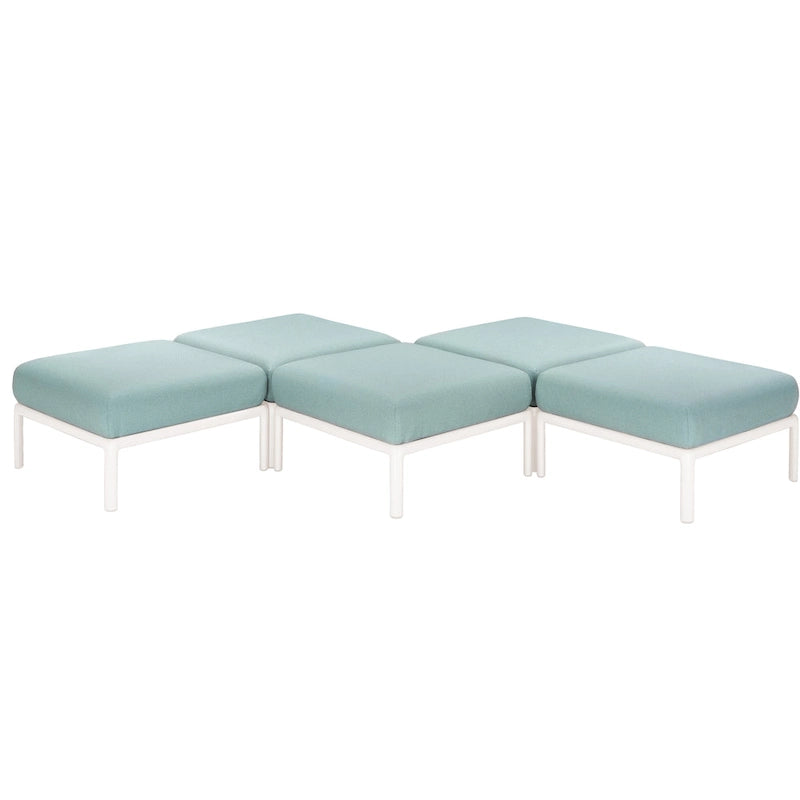 Laurel Resin All Weather Ottoman with Cushion