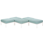 Laurel Resin All Weather Ottoman with Cushion