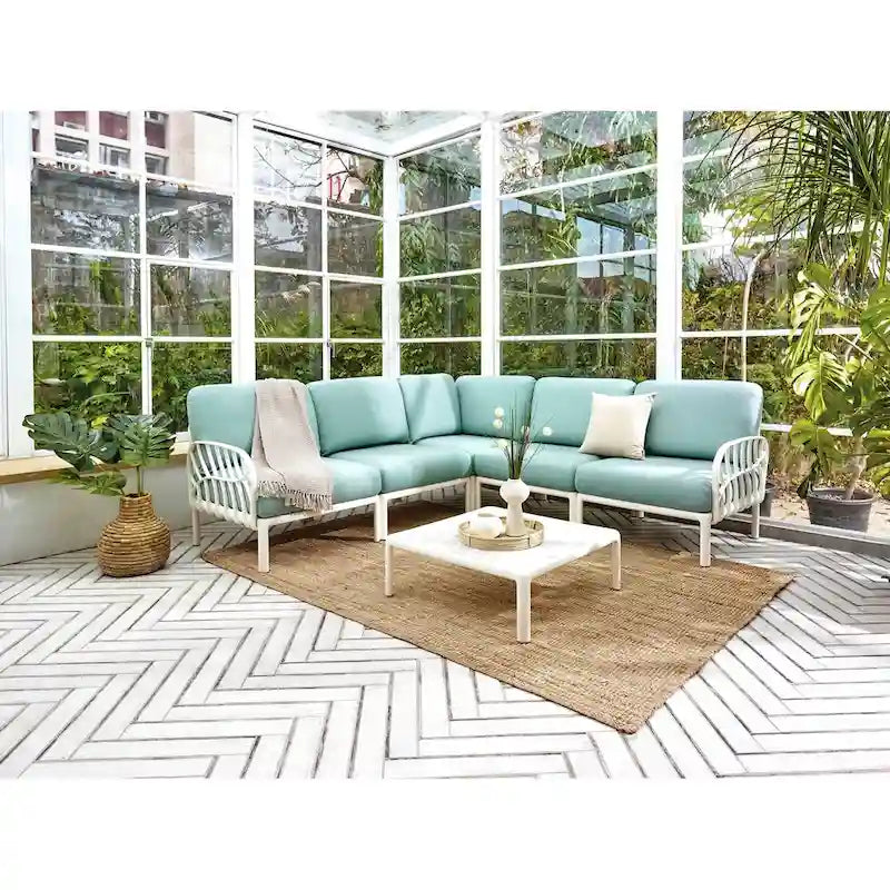 Laurel Resin All Weather Ottoman with Cushion