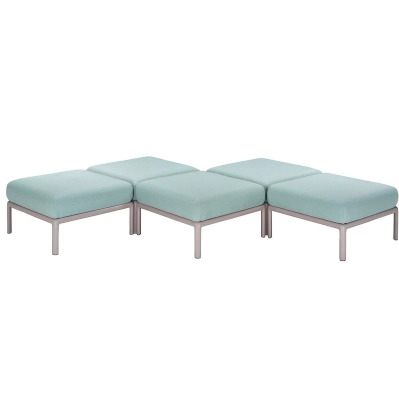 Laurel Resin All Weather Ottoman with Cushion
