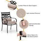 MAISON ARTS 7/5-piece Patio Dining Set, 6 Metal Patio Dining Chairs and 1 Metal Dining Table