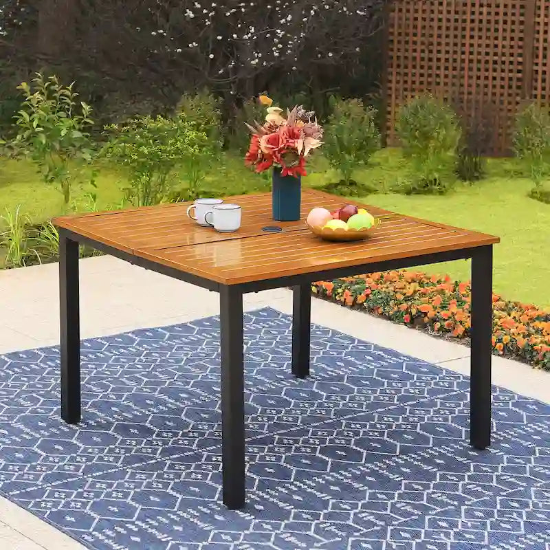 MAISON ARTS 7/5-piece Patio Dining Set, 6 Metal Patio Dining Chairs and 1 Metal Dining Table