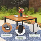 MAISON ARTS 7/5-piece Patio Dining Set, 6 Metal Patio Dining Chairs and 1 Metal Dining Table