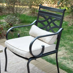 MAISON ARTS 7/5-piece Patio Dining Set, 6 Metal Patio Dining Chairs and 1 Metal Dining Table