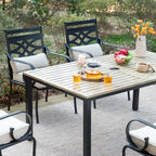 MAISON ARTS 7/5-piece Patio Dining Set, 6 Metal Patio Dining Chairs and 1 Metal Dining Table