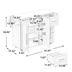 Kitchen Island Cart with 2 Door