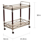 Silver Orchid Rita Serving Cart