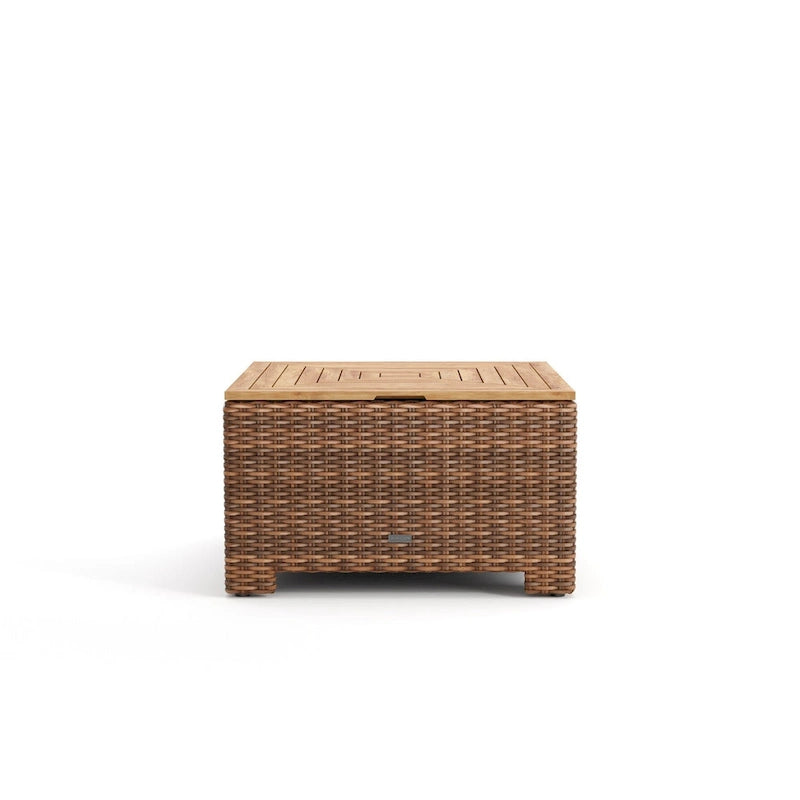 Winston Nico Antique Chestnut with Natural Teak Wood Chat Table