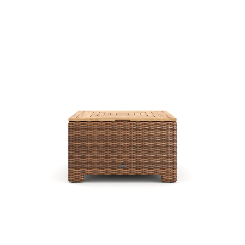 Winston Nico Antique Chestnut with Natural Teak Wood Chat Table