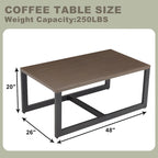 Patio Coffee Table Outdoor Metal Steel Table