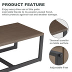 Patio Coffee Table Outdoor Metal Steel Table
