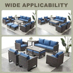 Patio Coffee Table Outdoor Metal Steel Table