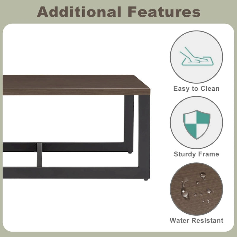 Patio Coffee Table Outdoor Metal Steel Table