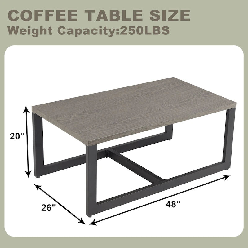 Patio Coffee Table Outdoor Metal Steel Table