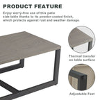 Patio Coffee Table Outdoor Metal Steel Table