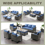 Patio Coffee Table Outdoor Metal Steel Table