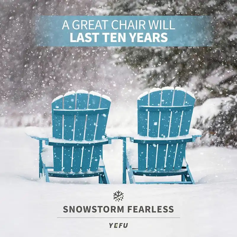 WINSOON All Weather HIPS Outdoor Plastic Adirondack Chair