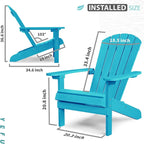 WINSOON All Weather HIPS Outdoor Plastic Adirondack Chair