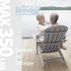 WINSOON All Weather HIPS Outdoor Plastic Adirondack Chair