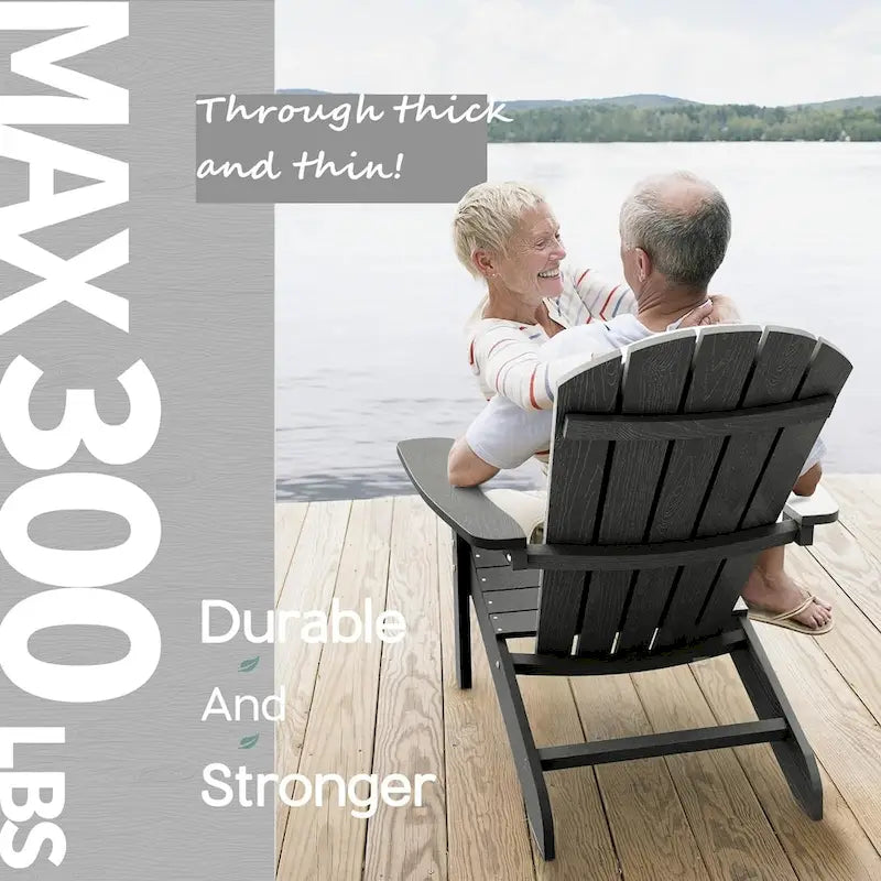 WINSOON All Weather HIPS Outdoor Plastic Adirondack Chair