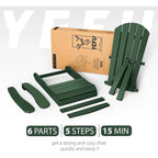 WINSOON All Weather HIPS Outdoor Plastic Adirondack Chair