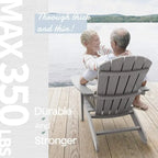 WINSOON All Weather HIPS Outdoor Plastic Adirondack Chair