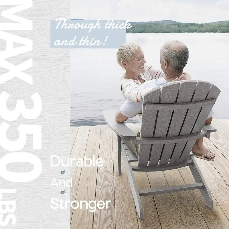 WINSOON All Weather HIPS Outdoor Plastic Adirondack Chair