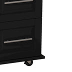 Kitchen Island Cart with 2 Door Cabinet and 3 Drawers