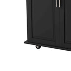 Kitchen Island Cart with 2 Door Cabinet and 3 Drawers