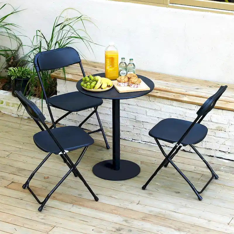 Ukuowu 10 Pack Plastic Folding Chair 350lb. Capacity for Events Office Wedding Party Picnic Kitchen Dining