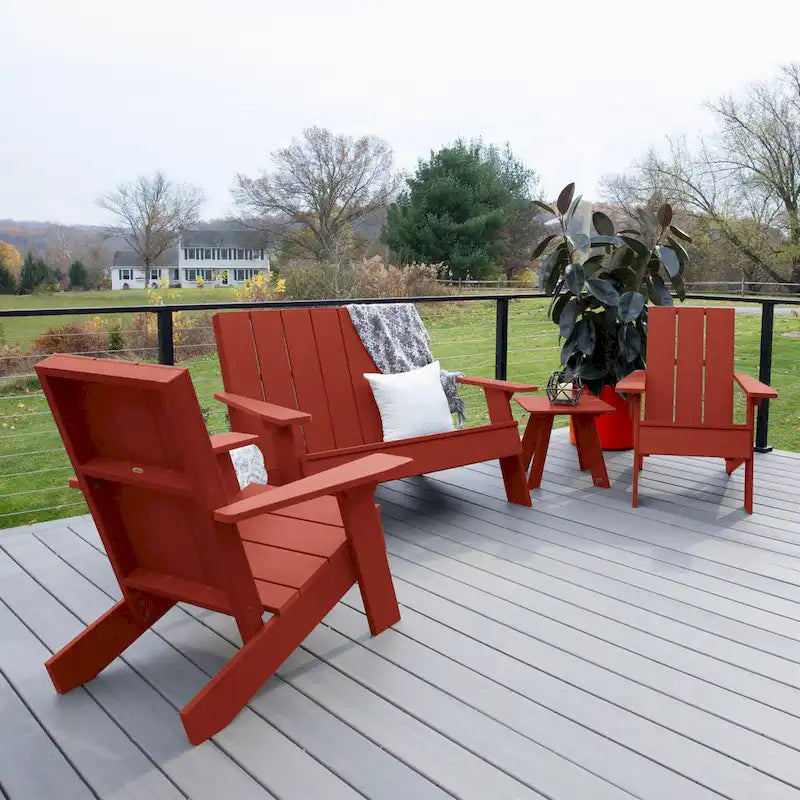 Italica Modern 4-piece Adirondack Patio Set