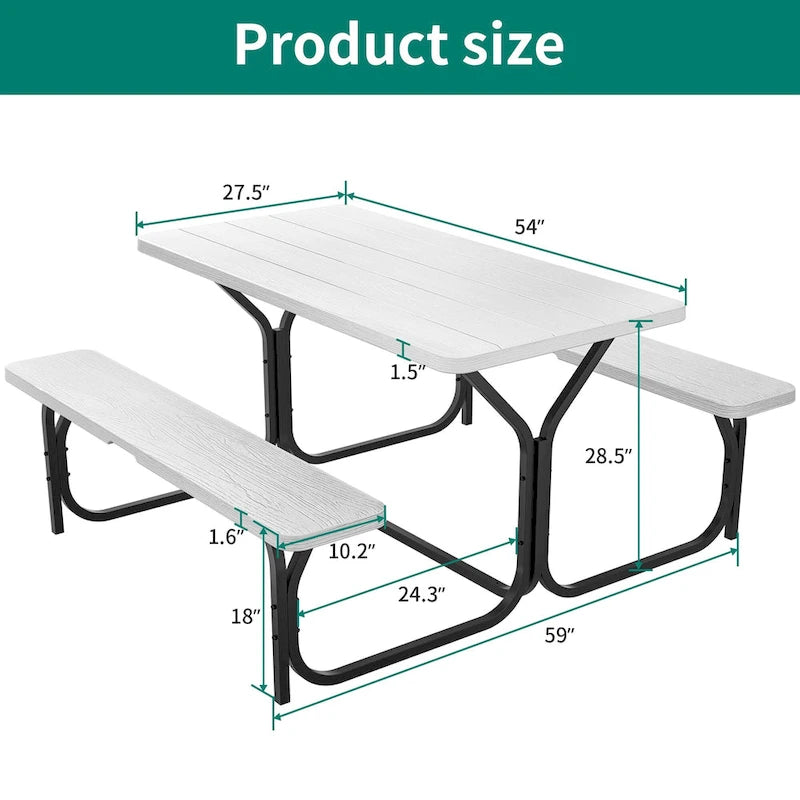 Rectangular 4 - Person Outdoor Dining Set