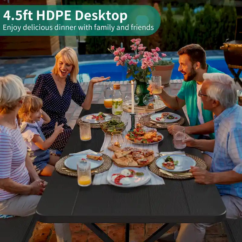 Rectangular 4 - Person Outdoor Dining Set