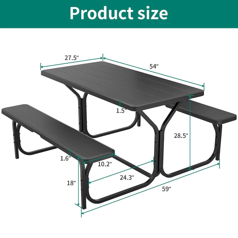 Rectangular 4 - Person Outdoor Dining Set