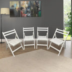 Set of 4 Foldable Wooden Special Event Chairs